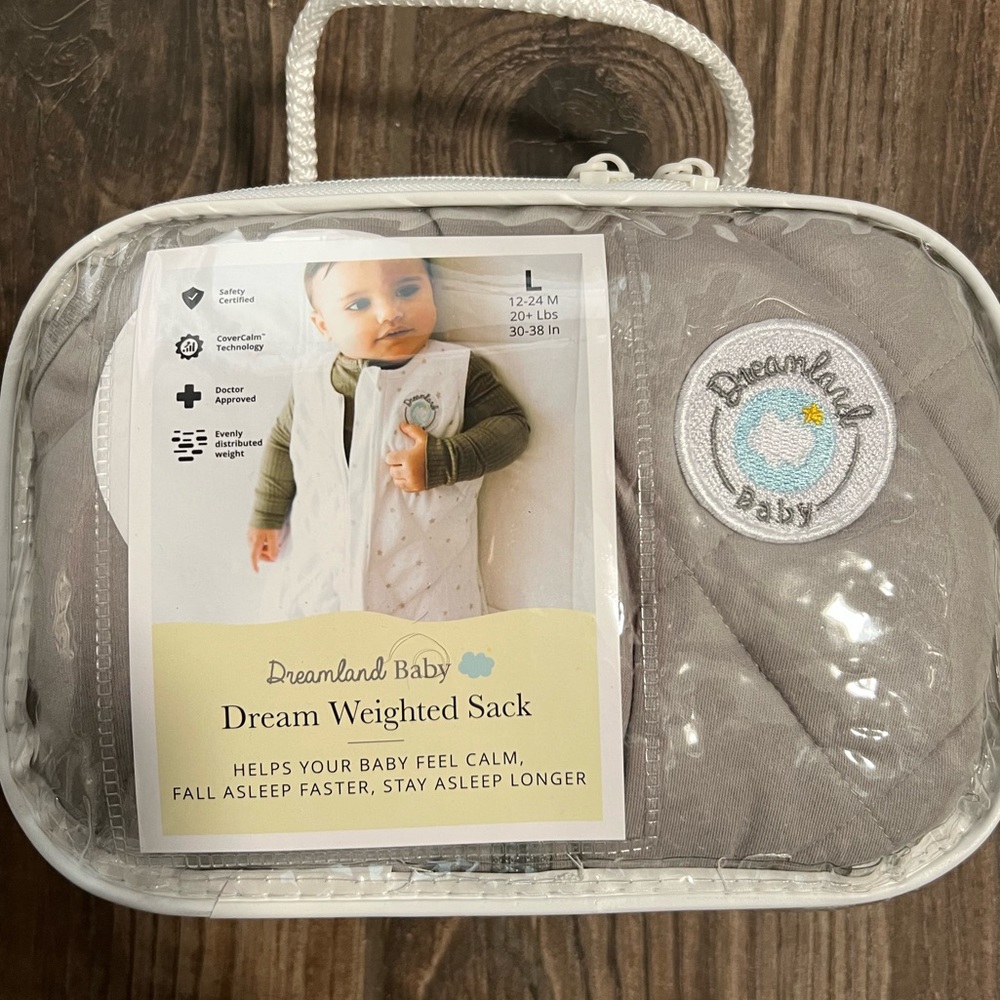 New in box Dreamland Baby Sleepsack L Gray
